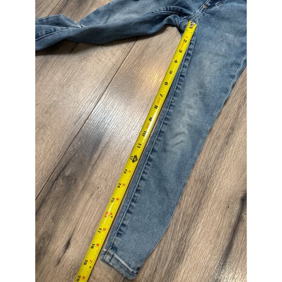Gap Kids Stretch High Rise Jegging Denim Jeans Size 6 Distressed Blue Wash Casua - Picture 5 of 6